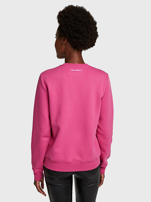 Cotton sweatshirt with textured logo - 2