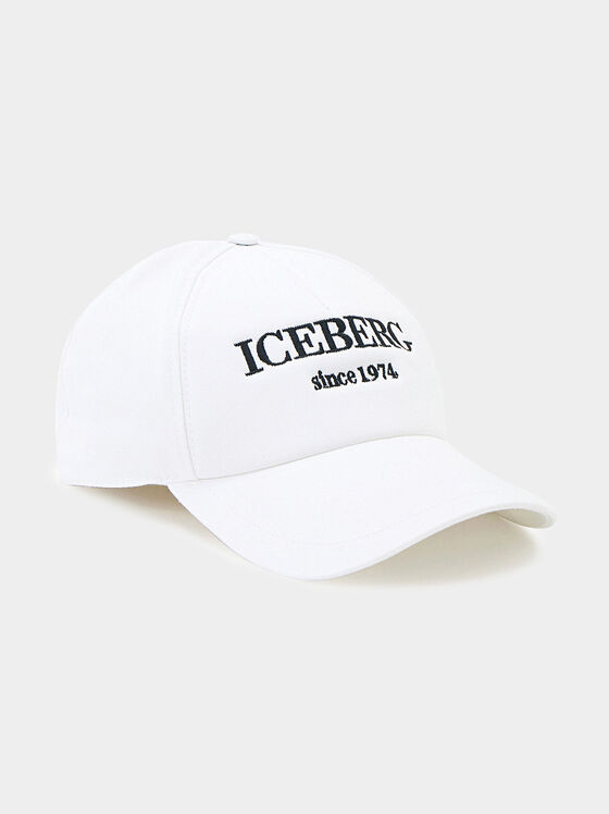 Pink hat with visor and logo embroidery - 1