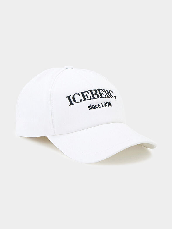 Pink hat with visor and logo embroidery - 1