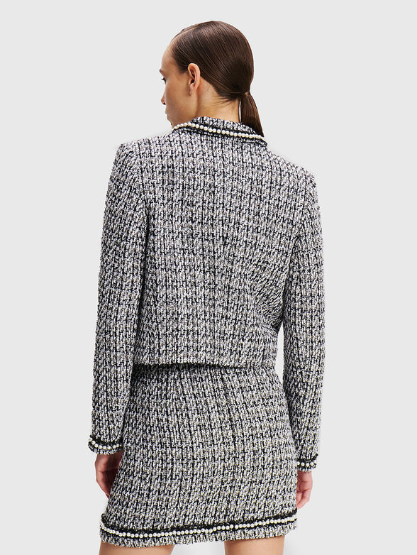 Boucle jacket with pearls - 3