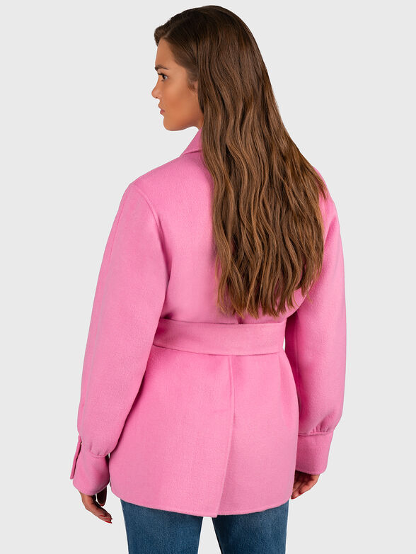 Wool blend coat in pink color - 2