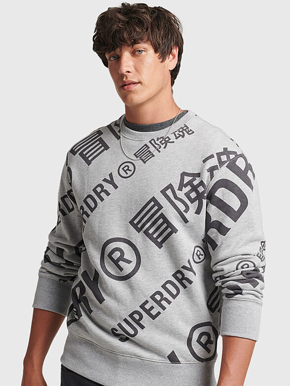 Sweatshirt with logo lettering - 1