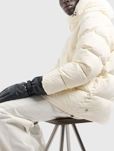 Quilted jacket in ecru  - 5