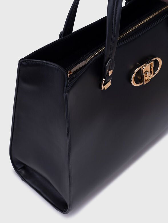 Eco leather bag with logo detail - 3