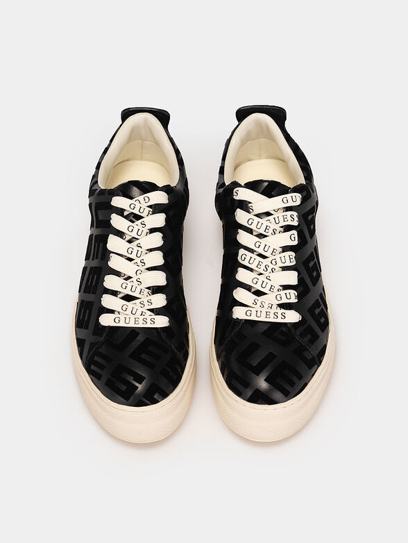 Black sneakers with branded laces - 6