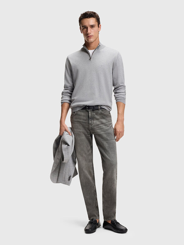 MAINE straight leg gray jeans - 4