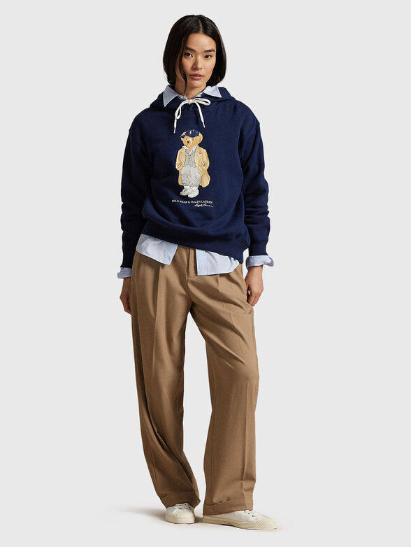 Cotton sweatshirt with accent logo print - 2