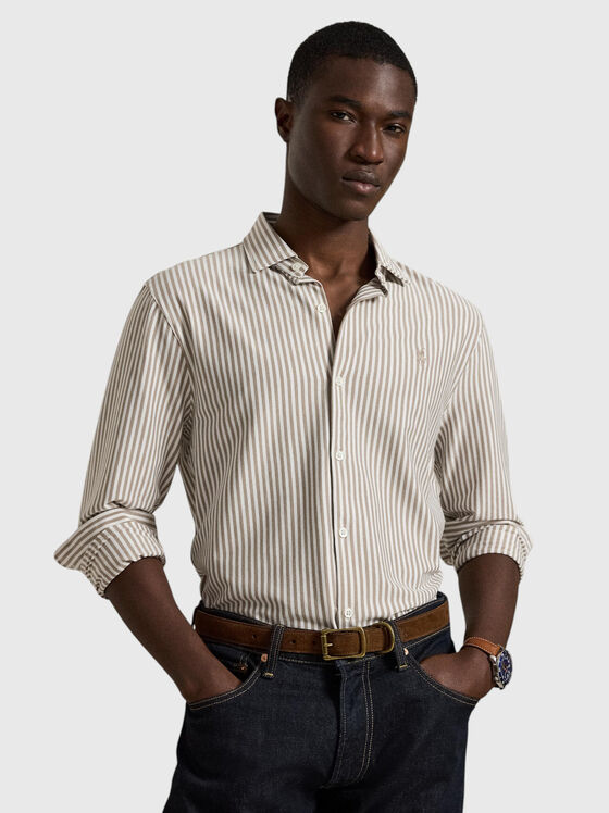 Oxford shirt with striped pattern  - 1