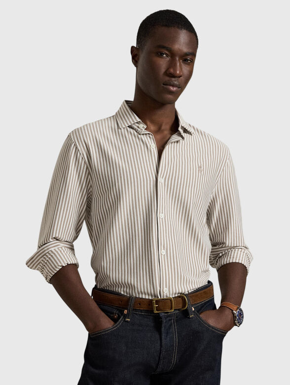 Oxford shirt with striped pattern  - 1