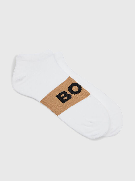Чорапи с контрастна лого лента - 1