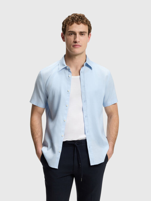 Short-sleeve shirt made of a linen blend - 1