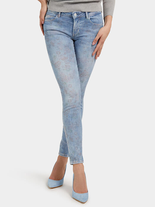 CURVE X jeans with floral print
