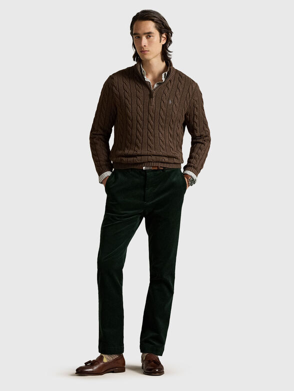 Cable knit cotton zip jumper - 2