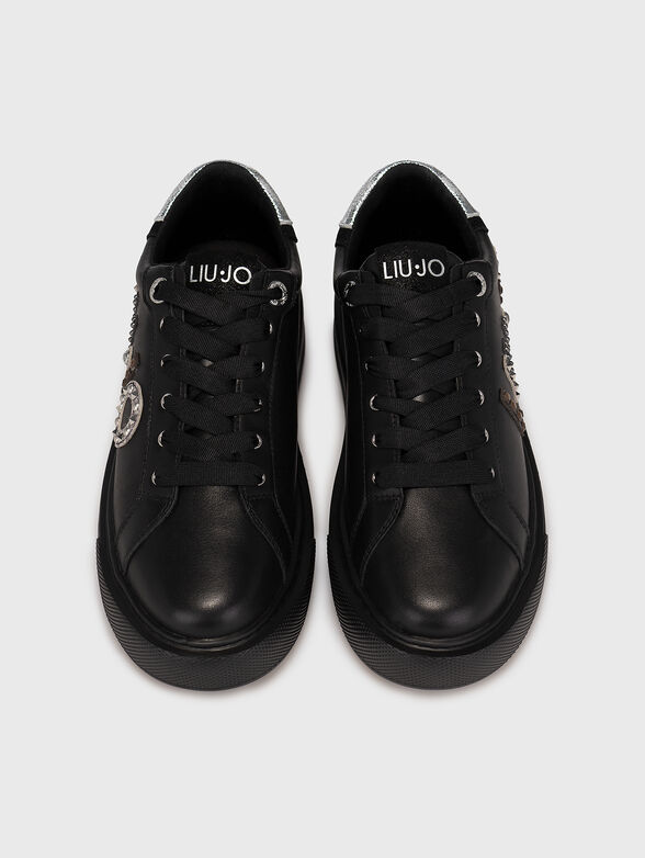 KYLIE 10 leather sneakers with accent logo - 6