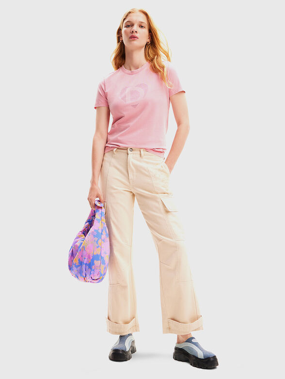 Black T-shirt with rhinestones - 2