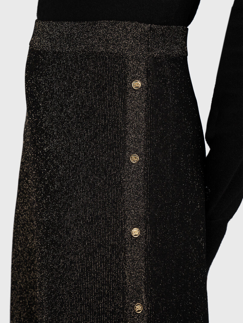Midi skirt with golden details - 3