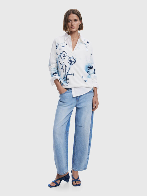 HELSINKI shirt in linen blend with print - 2