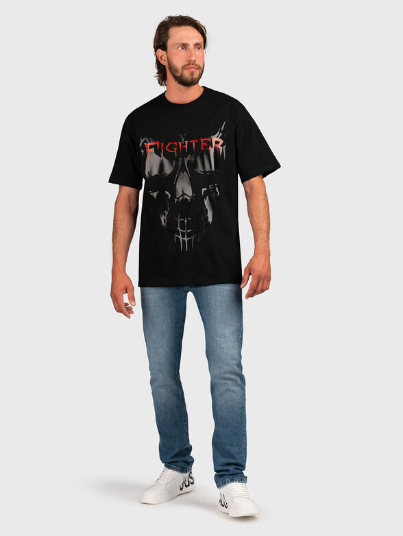Black oversized cotton T-shirt - 5