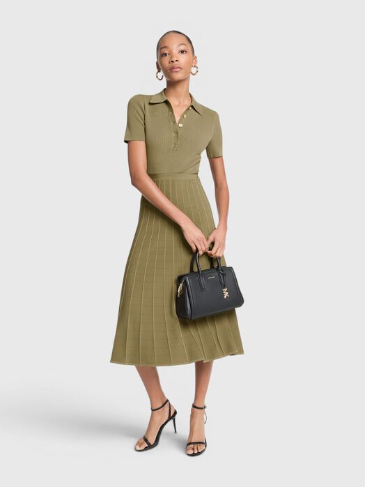 Midi dress in viscose blend