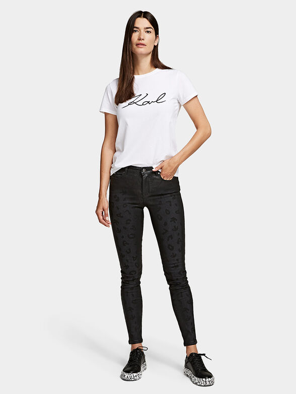 Skinny jeans with leopard print - 1