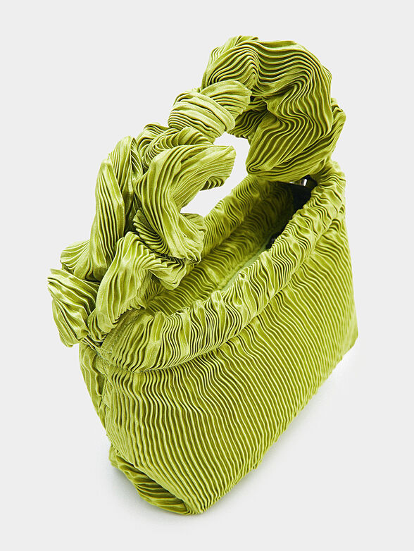 Pleated bag in green color - 5