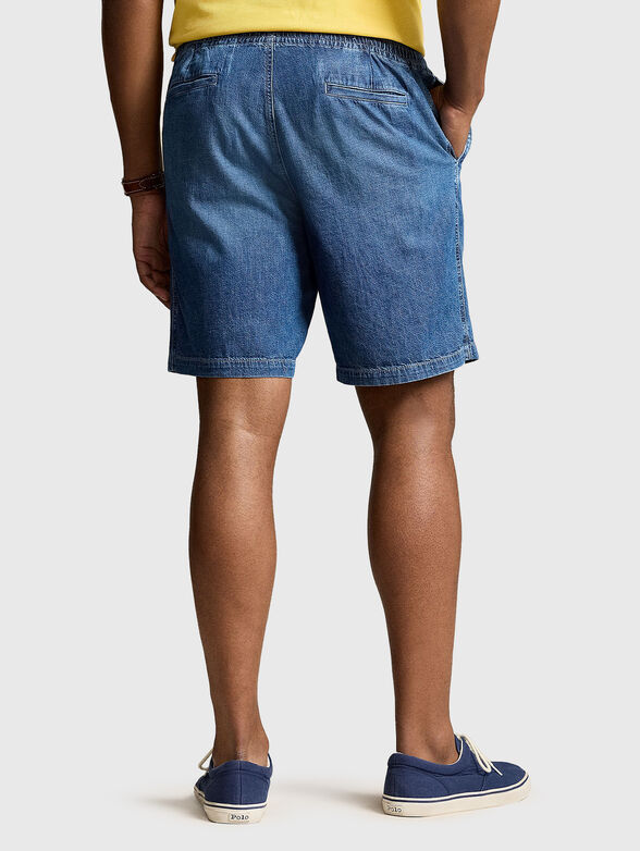 Denim shorts with logo - 2