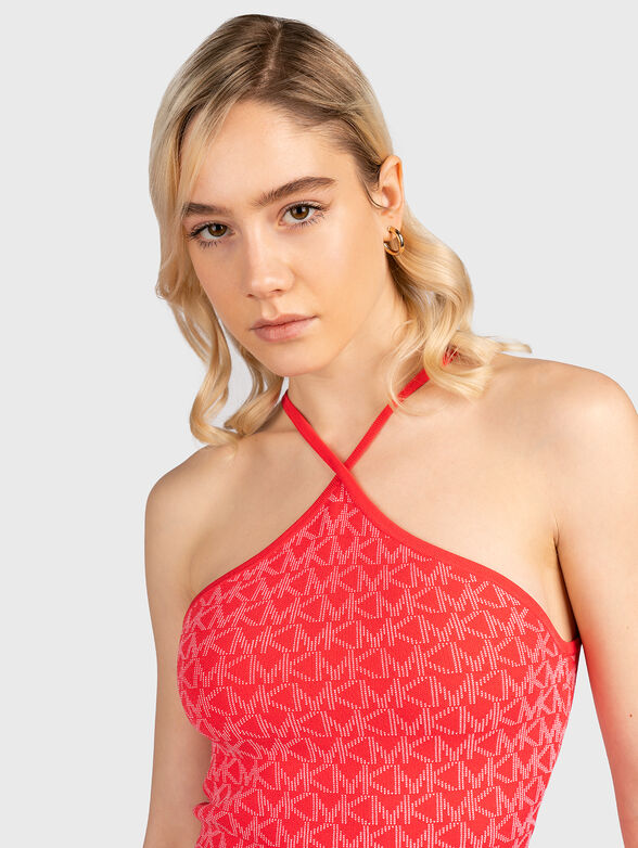 Mini dress with halter neckline - 3