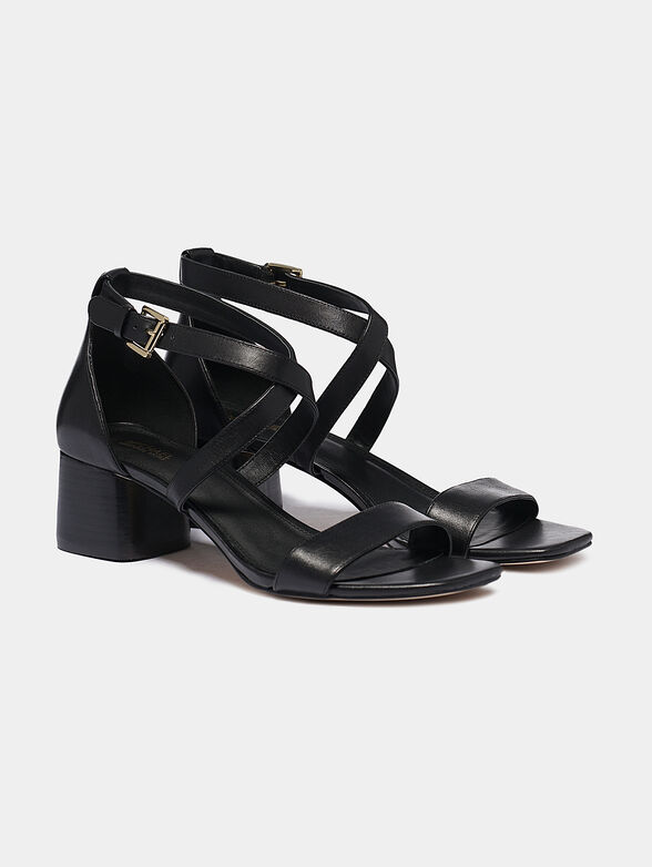 DIANE Black leather sandals - 2