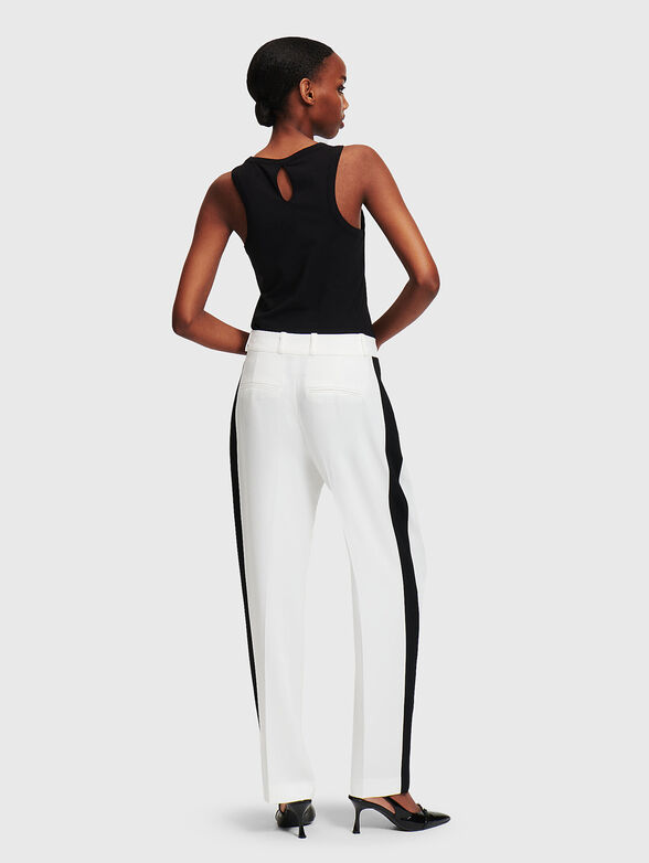 White trousers with contrast trims - 2