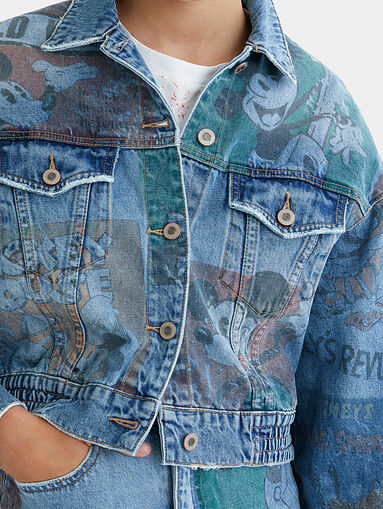 Denim jacket with Mickey Mouse print - 3