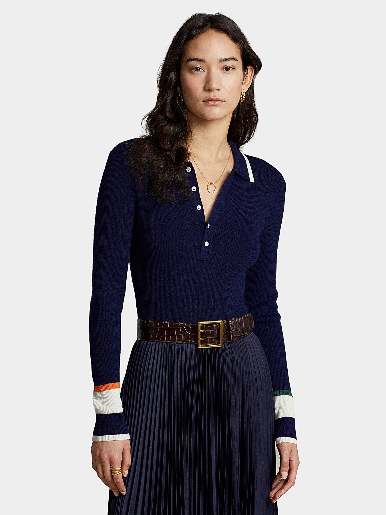 Dress with long sleeve and collar brand POLO RALPH LAUREN