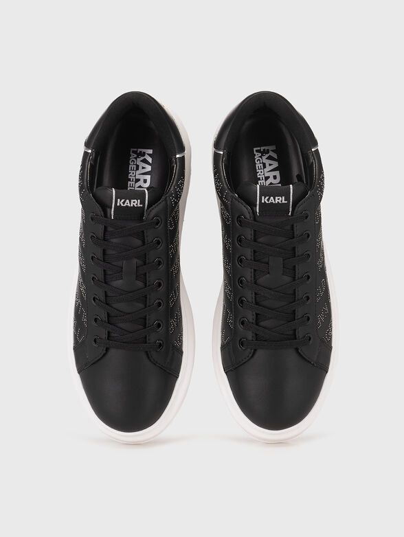 KAPRI leather sports shoes with logo accent - 6