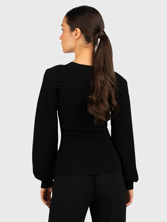 Black viscose blend sweater  - 2