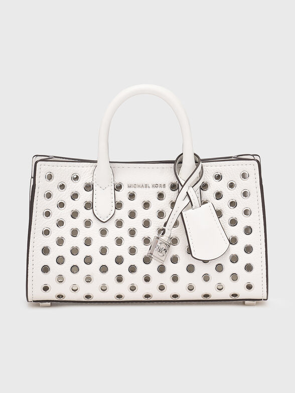 Leather crossbody bag with logo - 1