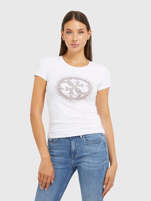 T-shirt with rhinestone detail