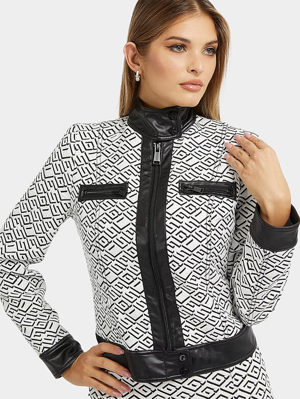 GRETA jacket with monogram logo print - 4