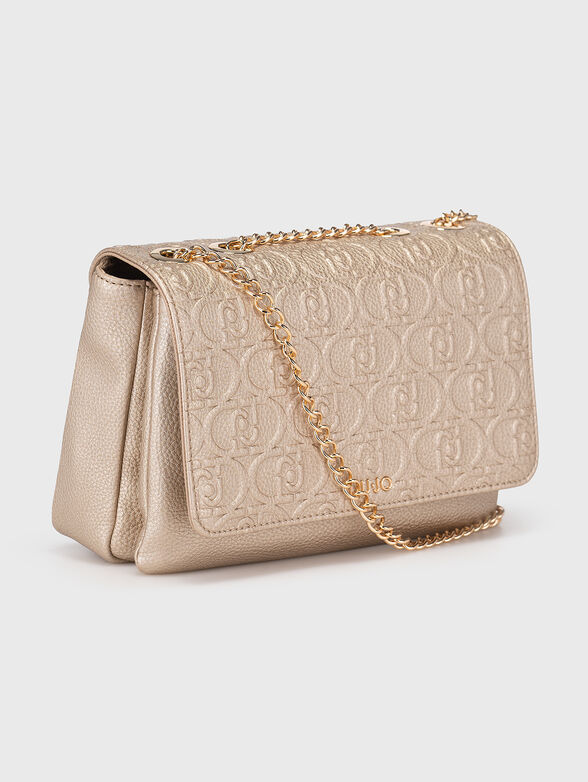 Gold bag with monogram logo texture - 4
