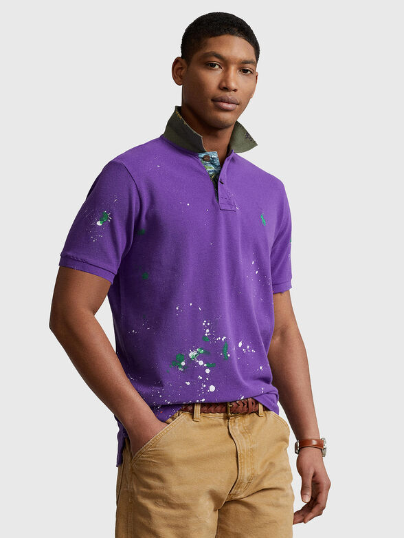 Cotton Polo-shirt with art accents - 1
