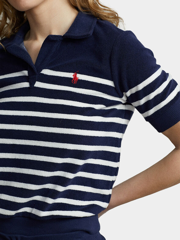 Striped Polo shirt with logo embroidery - 4