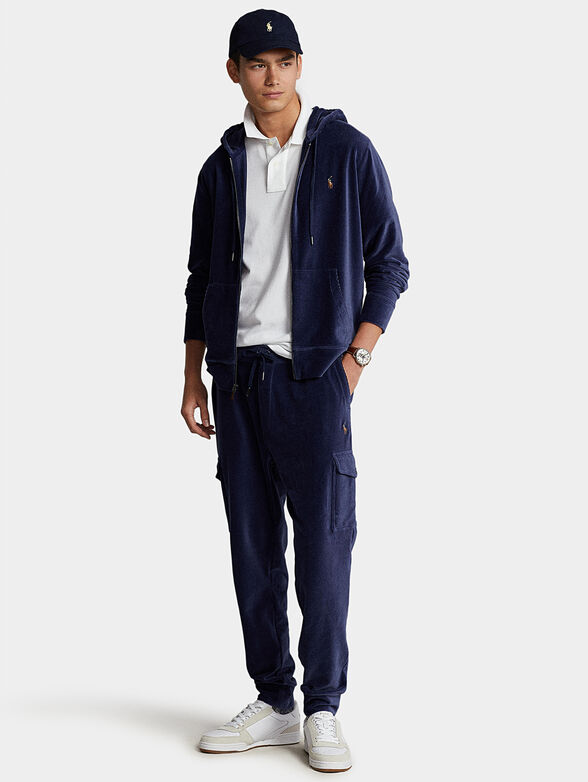 Blue velvet jeans sweatshirt - 2