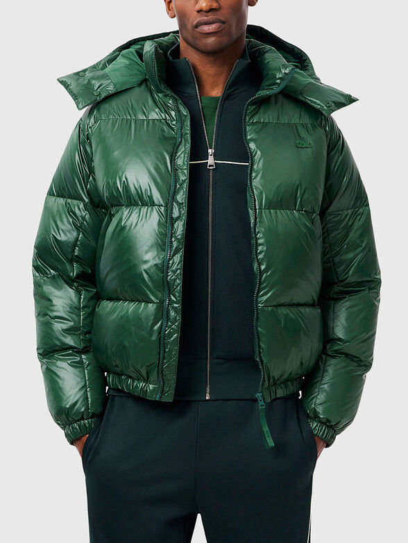 Green padded jacket with logo  - 1
