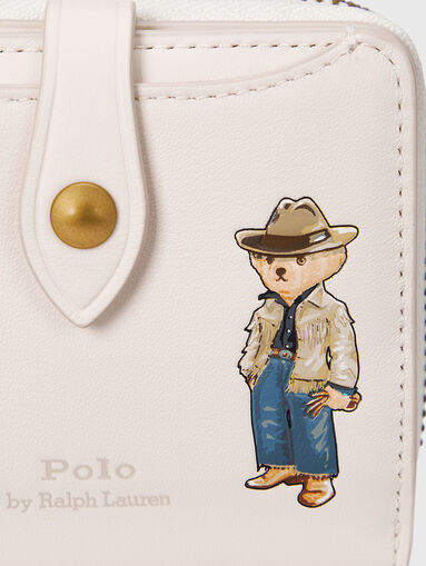 Small leather wallet with Polo Bear print - 4
