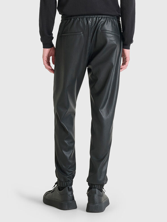 NATE faux leather pants with elastic waist - 2