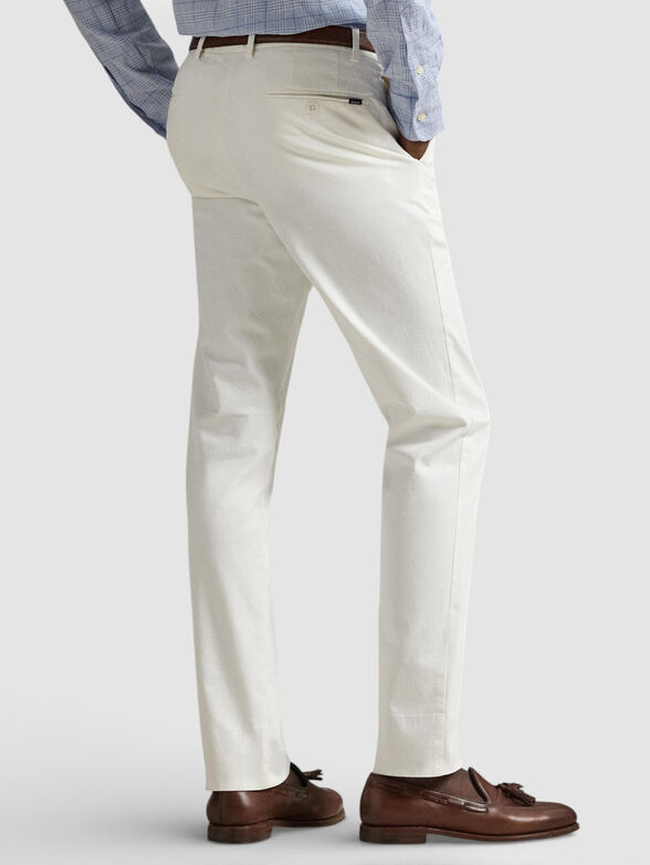 Straight cotton blend trousers - 2