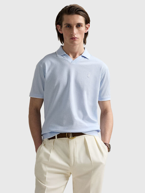Short sleeved jacquard polo shirt - 1