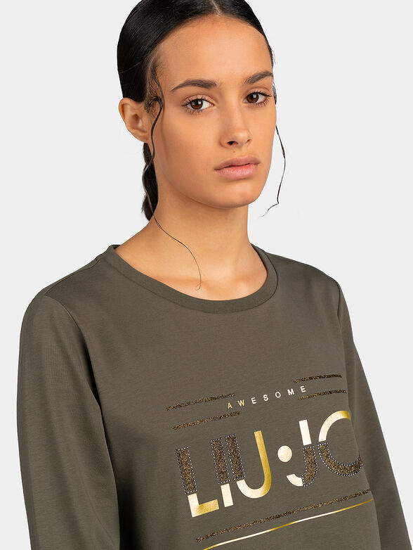 Sweatshirt with rhinestone - 4