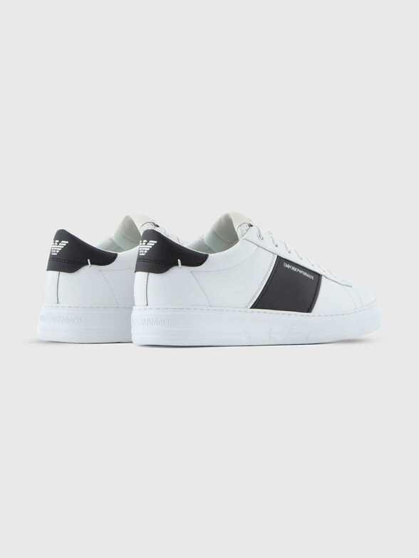 Leather sports shoes with logo - 3