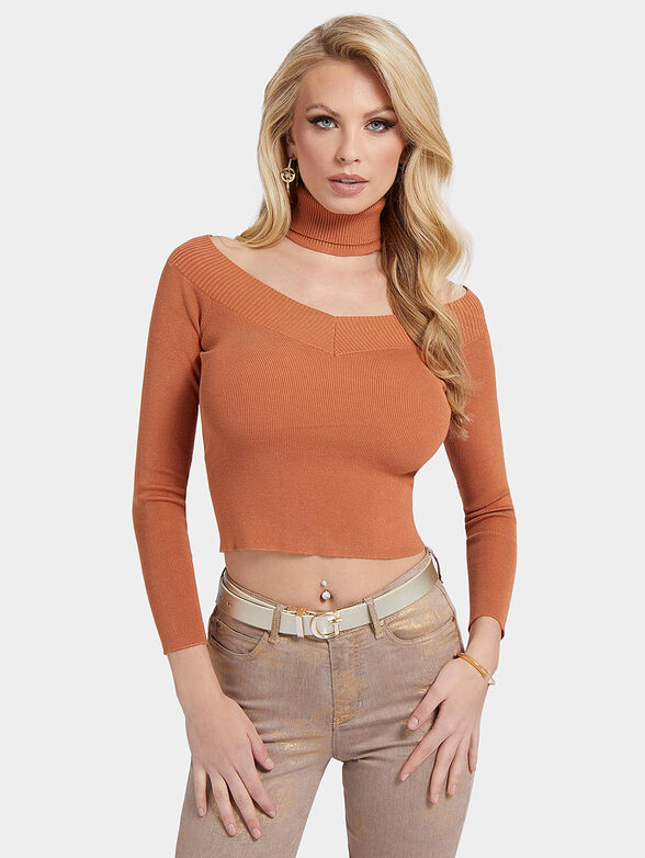 KAMI cropped off-shoulder sweater  - 1