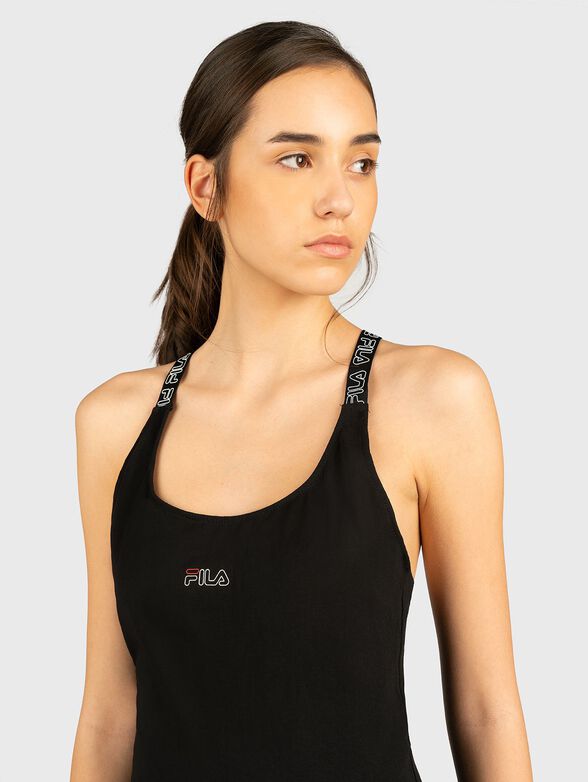 JAHEL Dress with branded straps - 4