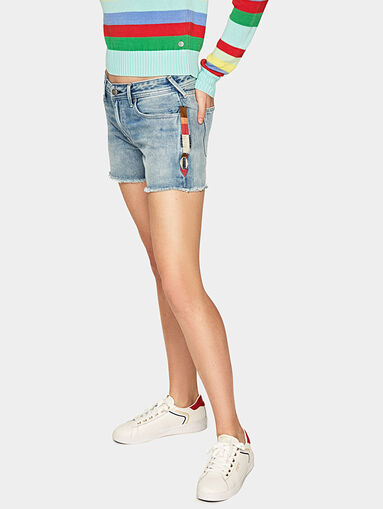 THRASHER RAINBOW Denim shorts - 3